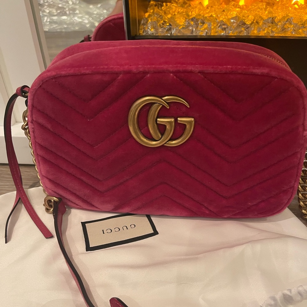 Gucci Velvet Camera Bag